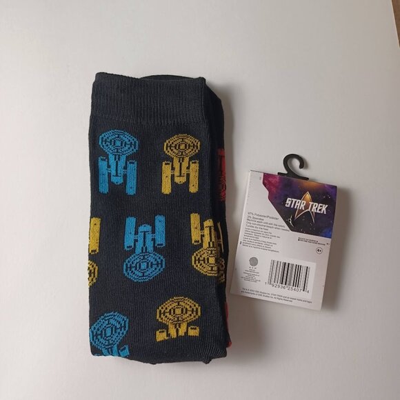 Star Trek Crew Socks NEW Size Mens 6-12 Novelty -1 Pair -Quirky -Logo -Trekkie - Picture 8 of 9